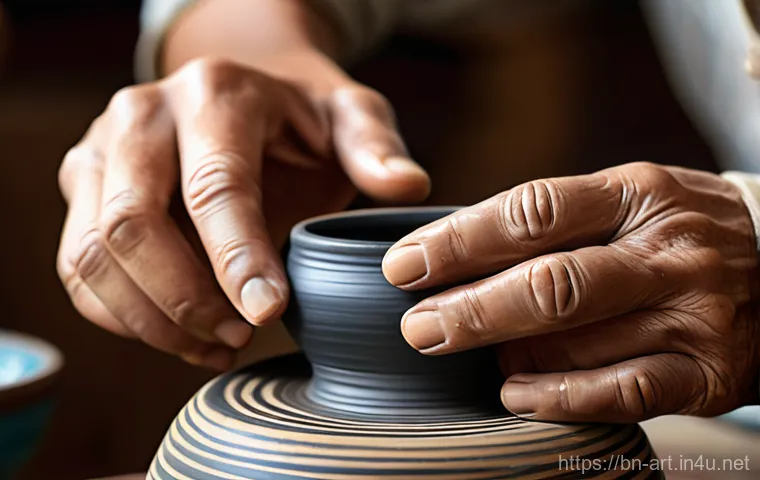 미술 교육과 세라믹 아트 - **Prompt 1: Ceramic Art - Timeless Craftsmanship and Modern Expression**
    "A close-up, highly det...
